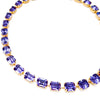 purple square Swarovski stone choker necklace with infinity clasp