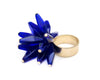 Dark Blue fringe bead ring