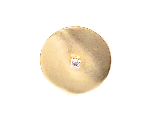 Gold Metal Sphere ring with Swarovski stone