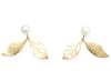 double leaf delicate earrings