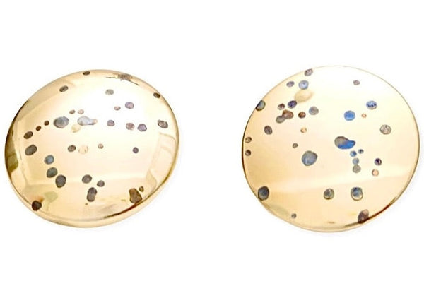 circle button studs with acid finish