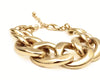 Hand Molded gold chain link bracelet