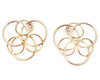 Gold Repetitive Circle Earrings Pearl Backs
