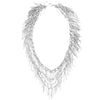 multi layer statement fringe necklace