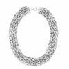 quadruple stacked chain link necklace