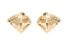 Reversible Gold metal protruding triangle shape earrings