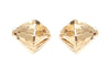 Reversible Gold metal protruding triangle shape earrings