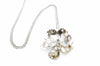 handmade flower pendant necklace with Swarovski stone