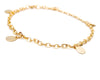 delicate chain link bracelet with metal teardrop pendants