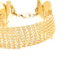 Gold mesh bracelet with gold scallop details
