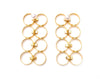 Reversible Repetitive circle drop earrings with Swarovski stone details