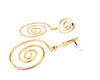 Reversible Double stack metal swirl earrings