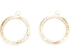 circle earrings with Swarovski stones all around