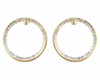 circle earrings with Swarovski stones all around