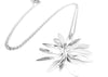dainty necklace with metal flower pendant
