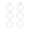 three tiered squiggly circle earrings