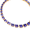 purple square Swarovski stone choker necklace with infinity clasp