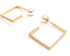 thin reversible square earrings with negative space