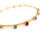 thin bangle with colorful Swarovski stones