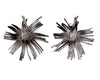 Medium Gunmetal Chain Fringe Earrings